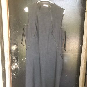 Calvin Klein Size 14 Grey Sheath Dress